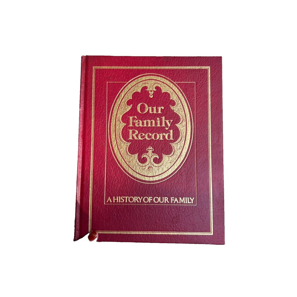 1977 Genealogy Our Family Record, A History Of Our Family New Red Vtg